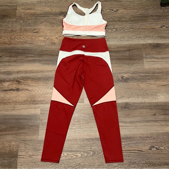 As Rose Rich Women's Sports Bra T-Back Yoga Bra Padded Workout Top and Leggings - Picture 2 of 12